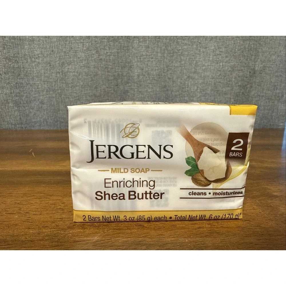 14 Bars Jergens Mild Soap Enriching Shea Butter 7 Packs w/ 2 Bars Each 3 oz Bars